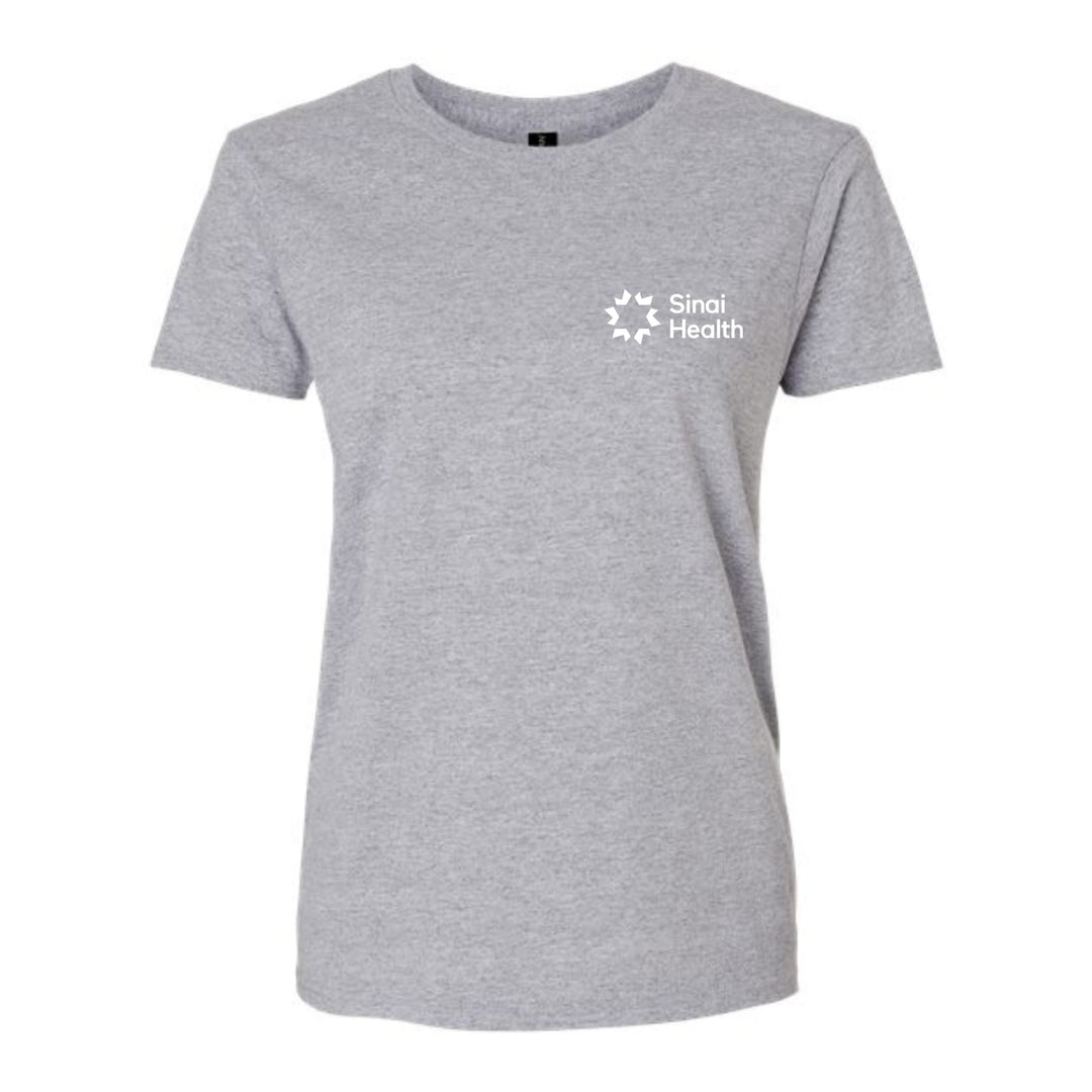Sinai Health Fitted Crew Neck Cotton Tee (Heather Grey)