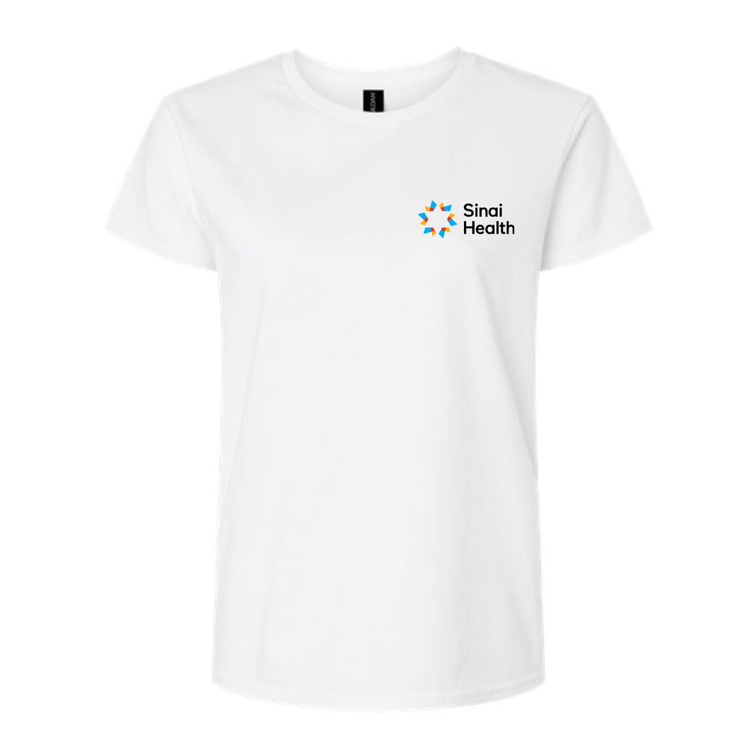Sinai Health Fitted Crew Neck Cotton Tee (White)