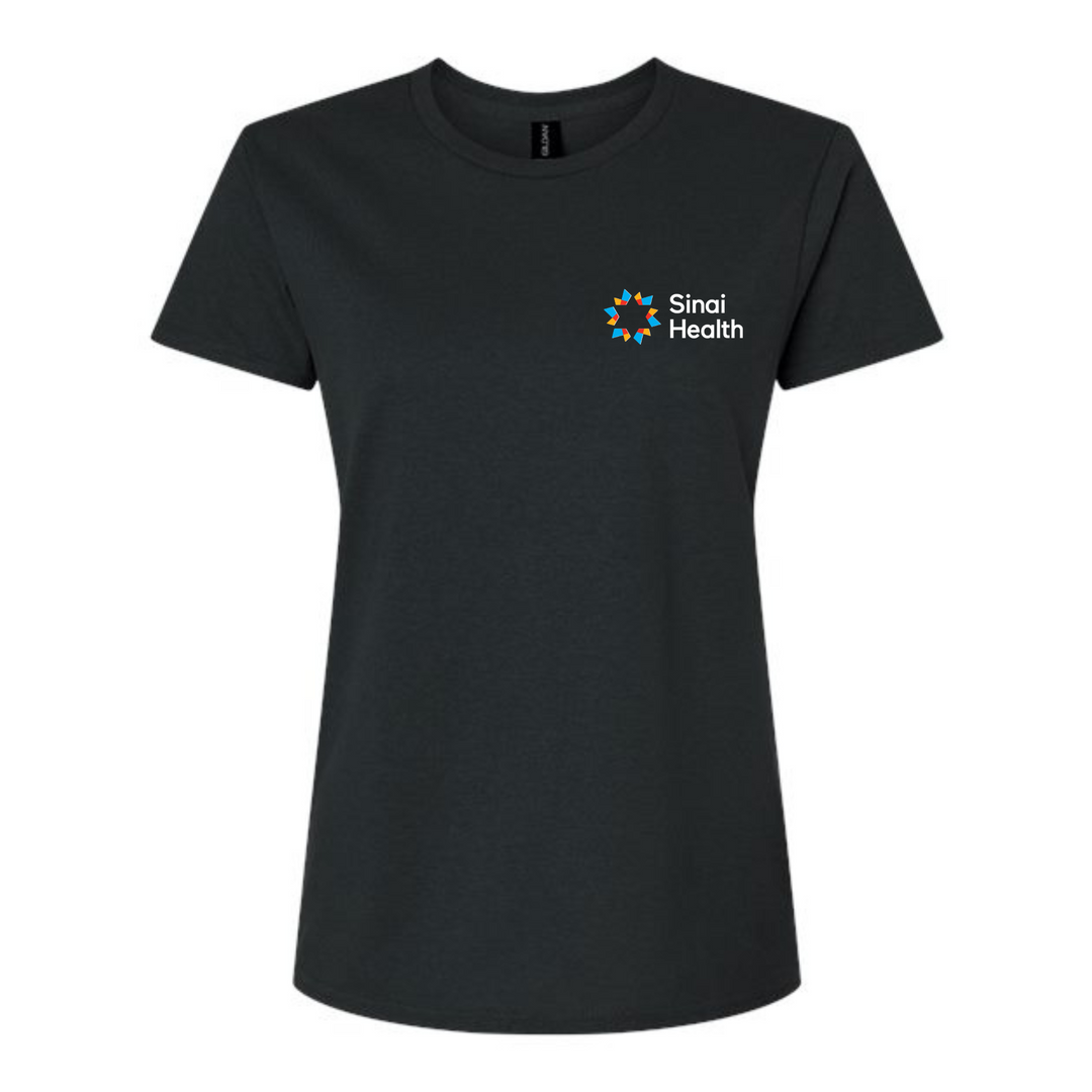 Sinai Health Fitted Crew Neck Cotton Tee (Black)