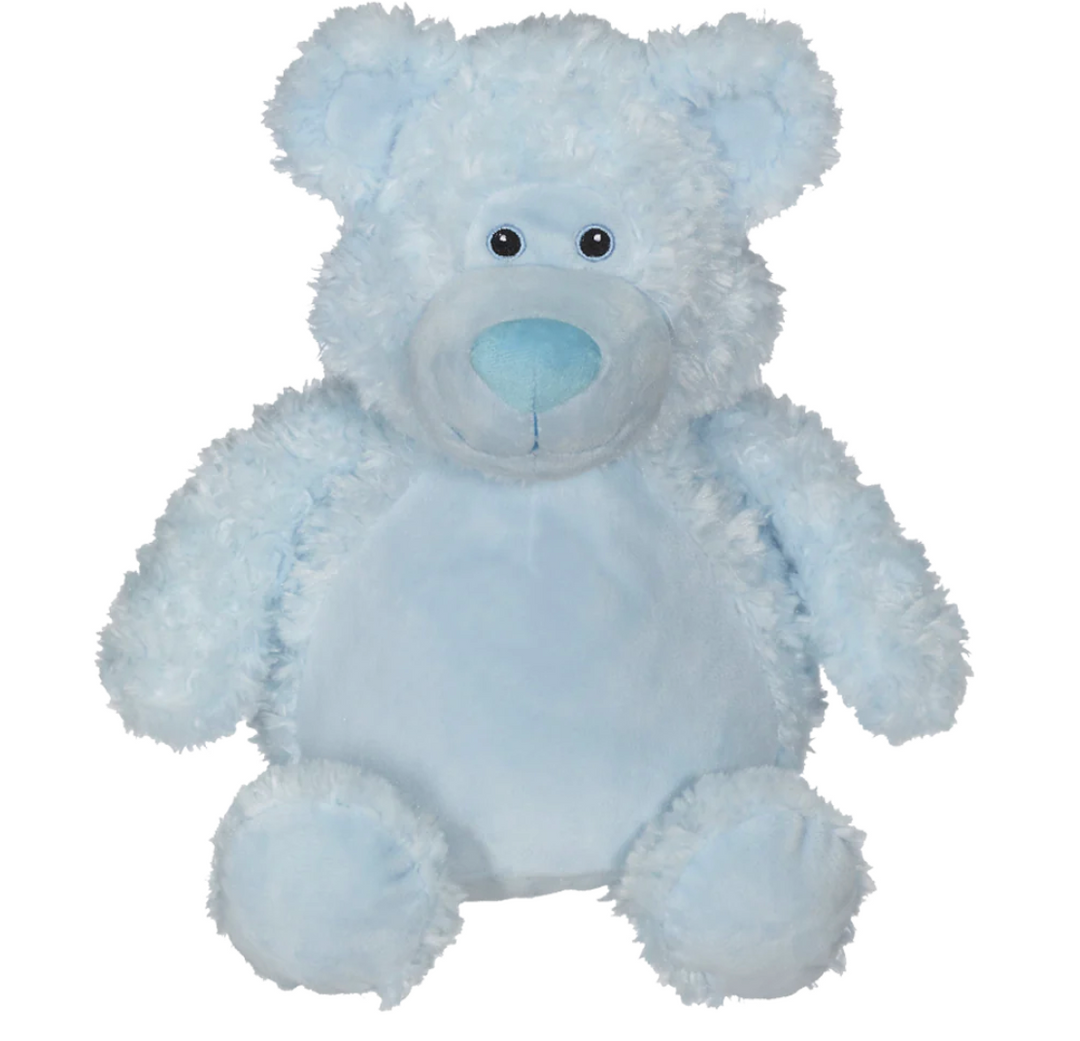 Personalized Stuffed Animal - Blue Teddy Bear