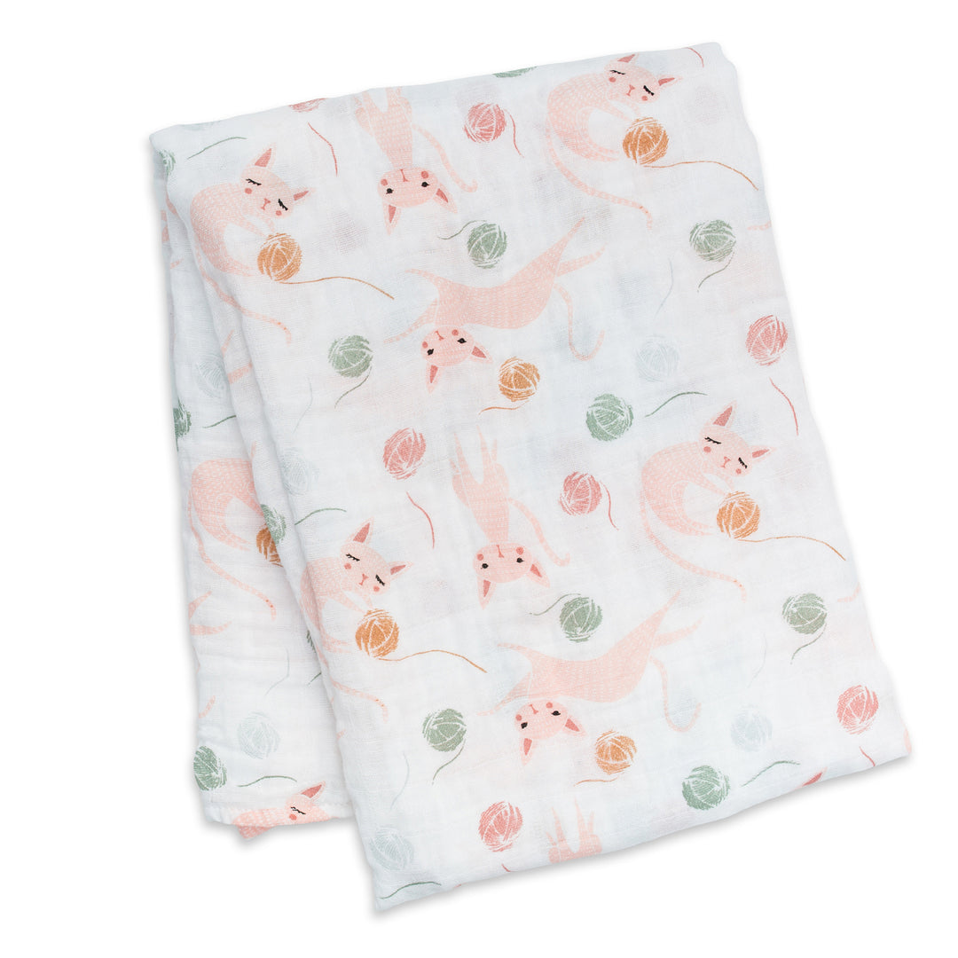lulujo Bamboo Receiving Blanket (Kitty)