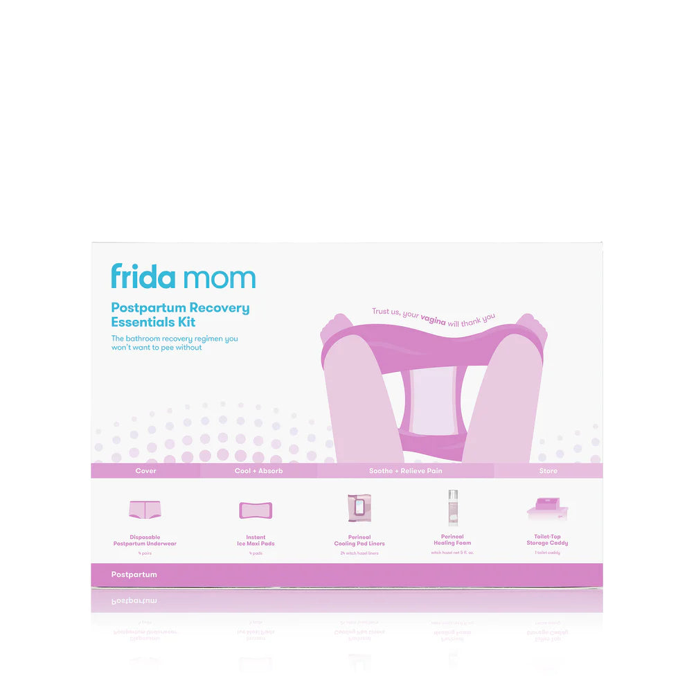 The Box of the Frida Mom Postpartum Recovery Kit available at the Sinai Shop