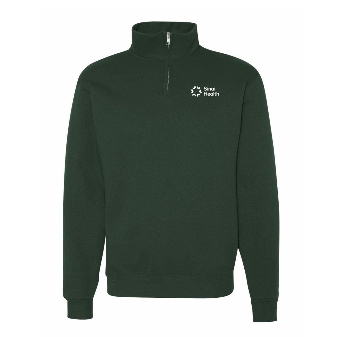 Sinai Health Branded Quarter-Zip Sweatshirt (Forest Green)