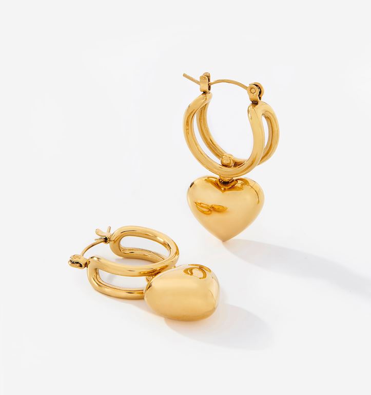 Dangle Heart Earrings