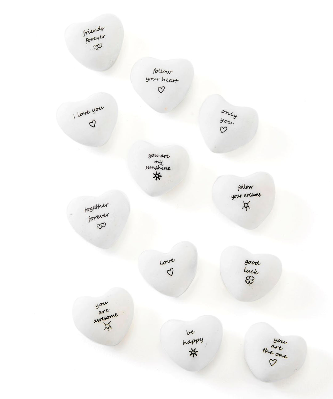 Marble Heart Token with Sentiment