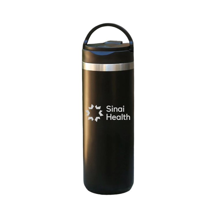 Sinai Health Insulated Bottle With Flip Up Spout (Black)