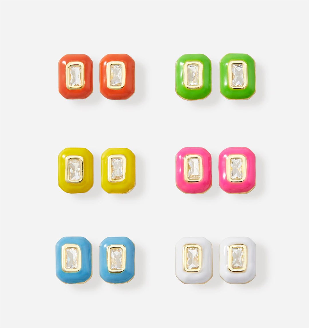 Two Tone Stud Earrings