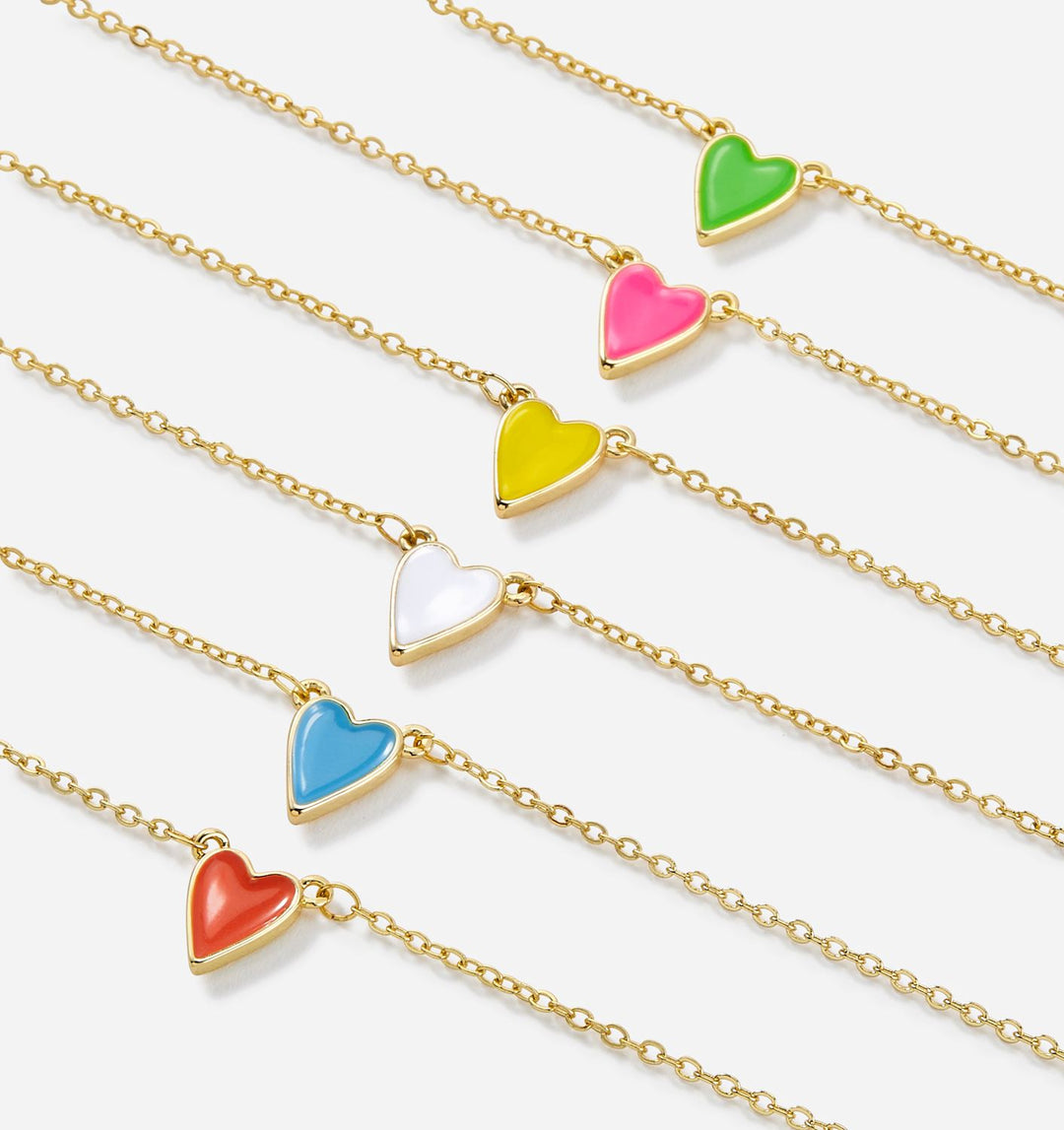Gold Heart Charm Necklace