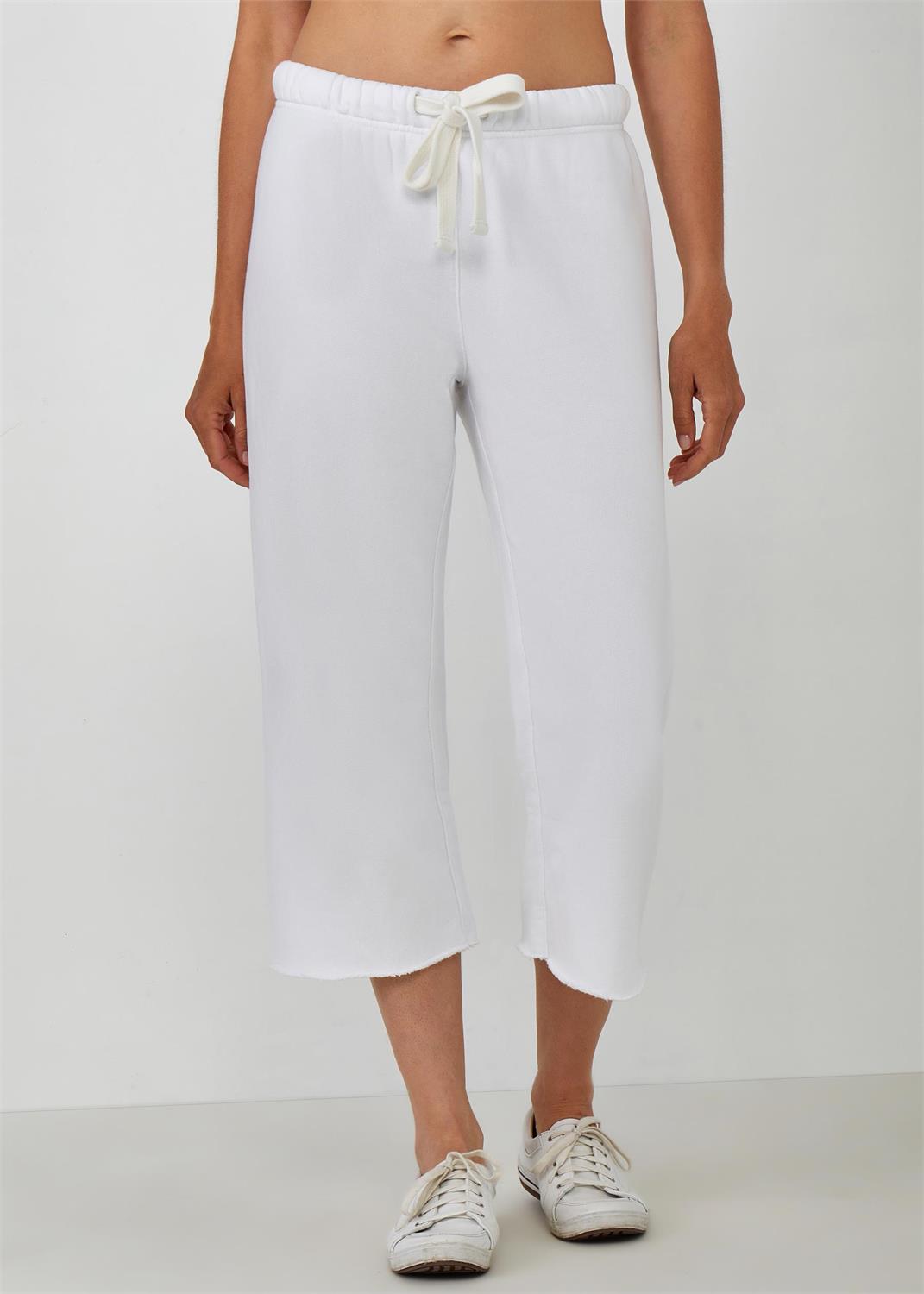 Cotton French Fleece Pants (White)