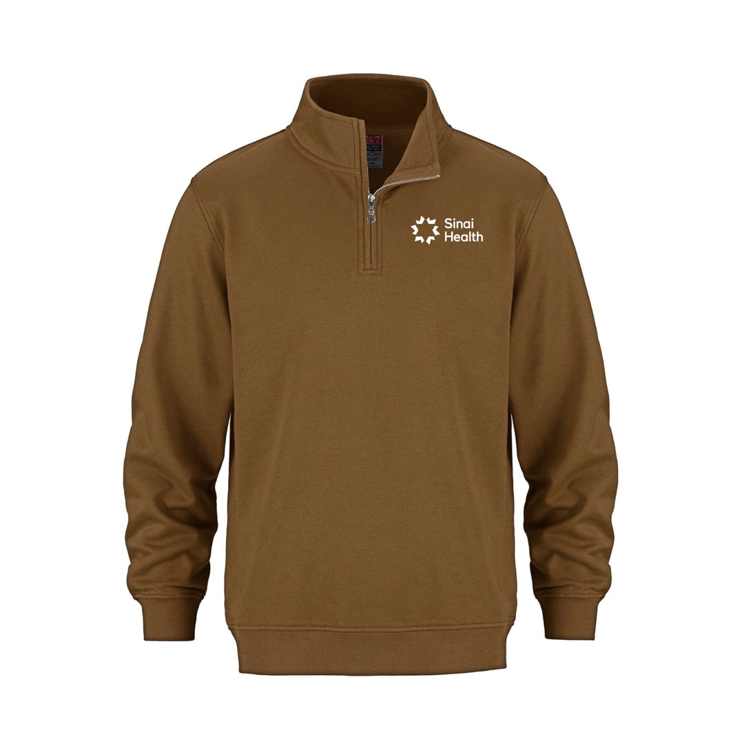Sinai Health Branded Quarter-Zip Sweatshirt (Chocolate Brown)