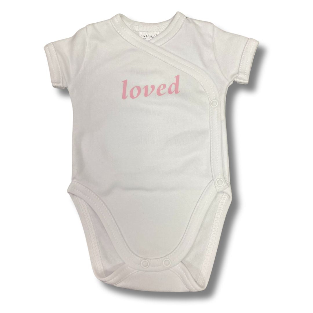 Itty Bitty Baby Onesie Loved (Pink)