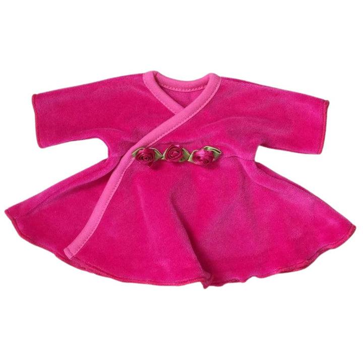 Ruffled NICU Dress & Headband Fuchsia Velour