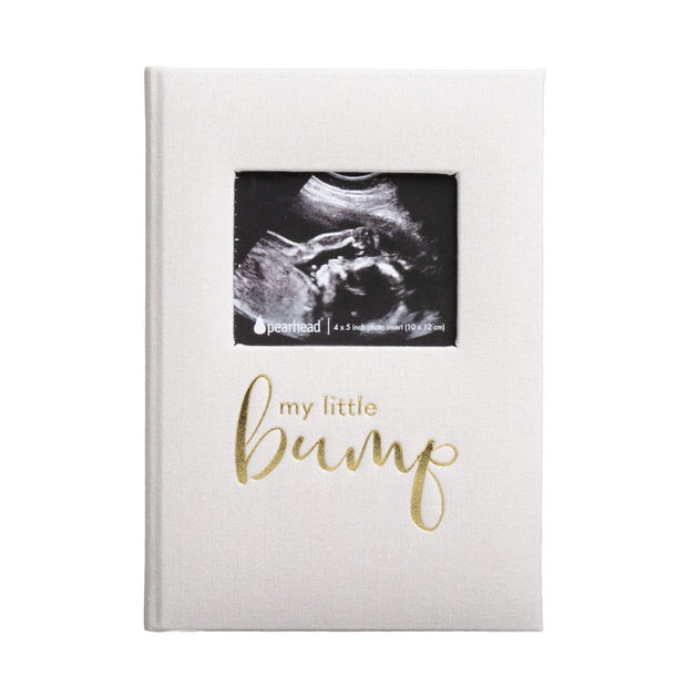 Pearhead Pregnancy Journal Linen Grey