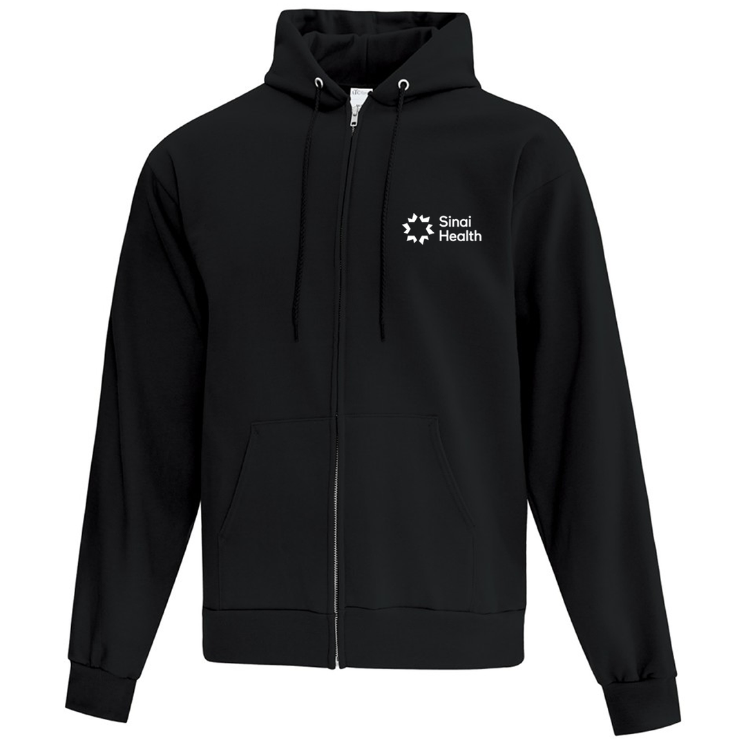 Sinai Health Branded Full-Zip Hoodie Sweatshirt (Black)