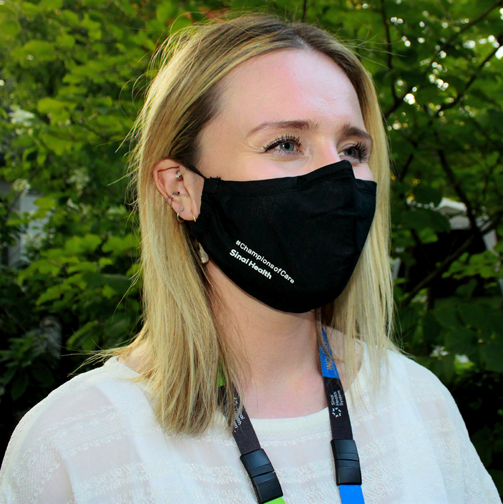 3-Pack Sinai Health Cotton Mask #ChampionsofCare (Black)