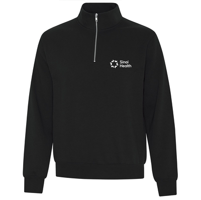 Sinai Health Branded Quarter-Zip Sweatshirt (Black)