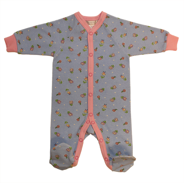 Itty Bitty Baby Preemie Sleeper (Pink/Blue Floral)