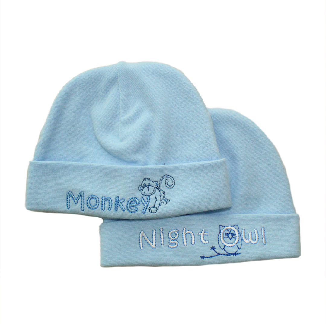 Itty Bitty Baby Embroidered Toques (Blue)