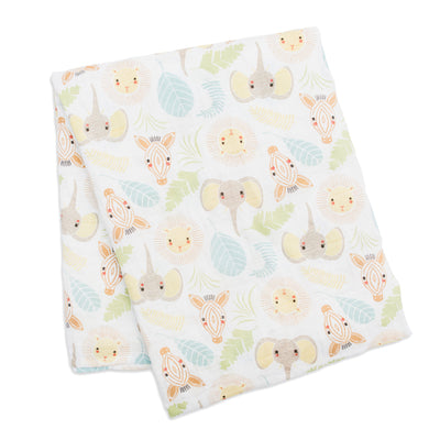 lulujo Cotton Muslin Receiving Blanket (Jungle)
