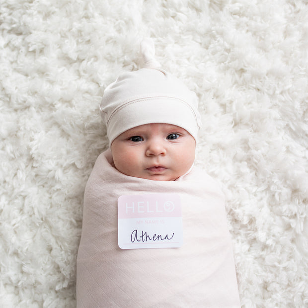 lulujo Bamboo Receiving Blanket (Pink)