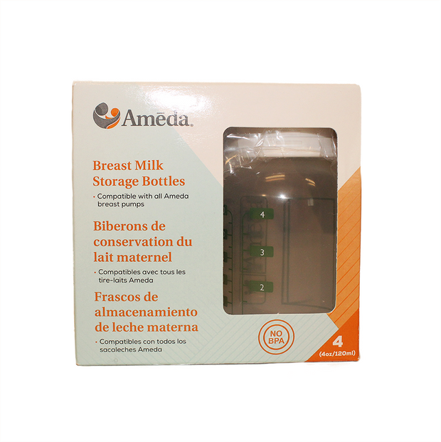 Ameda Breast Milk Storage Bottles (Set of 4)