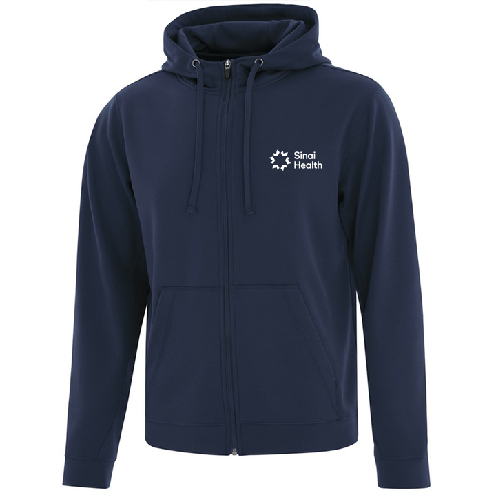 Sinai Health Branded Full-Zip Hoodie Sweatshirt (Navy)