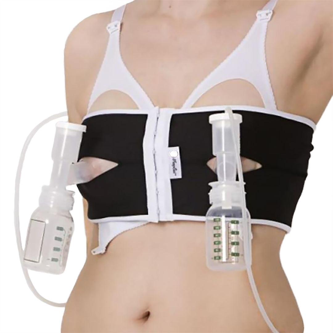 PumpEase Hands Free Pumping Bra (Tuxedo Black) – The Sinai Shop