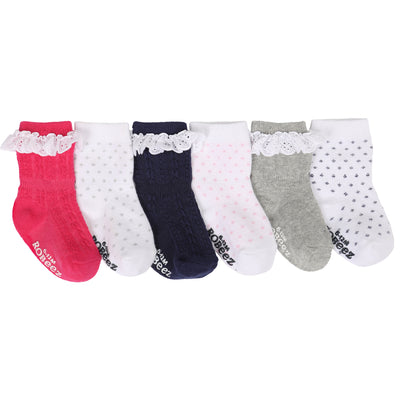 Robeez Lace Socks 6 pairs (0-6mo)