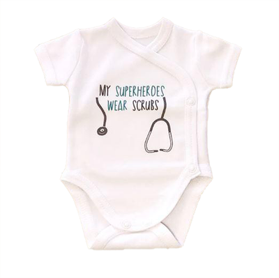 Itty Bitty Baby My Superheroes Wear Scrubs Onesie