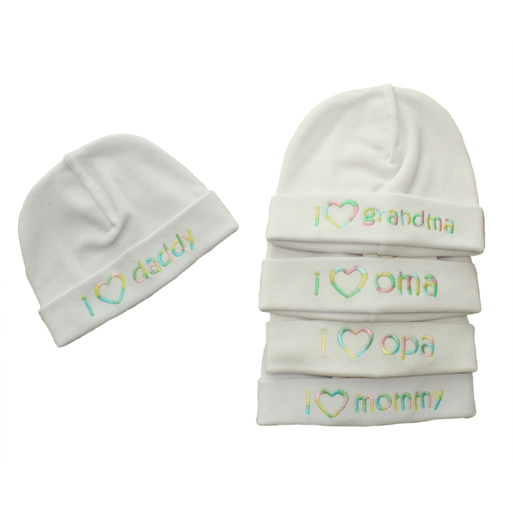 Itty Bitty Baby Embroidered Toques (White)