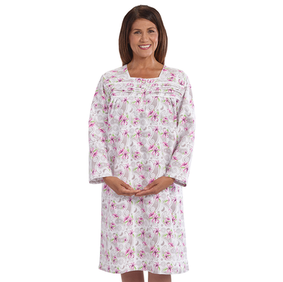 Women's Open Back Flannelette Nightgown