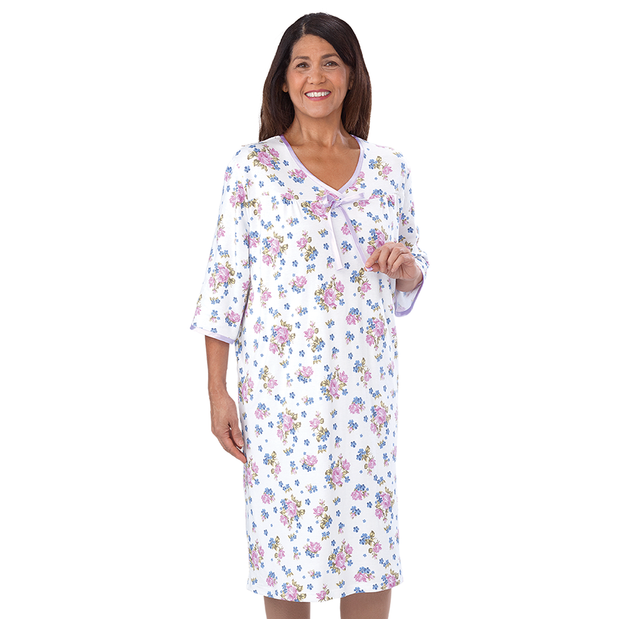 Women's Open Back Flannelette Nightgown