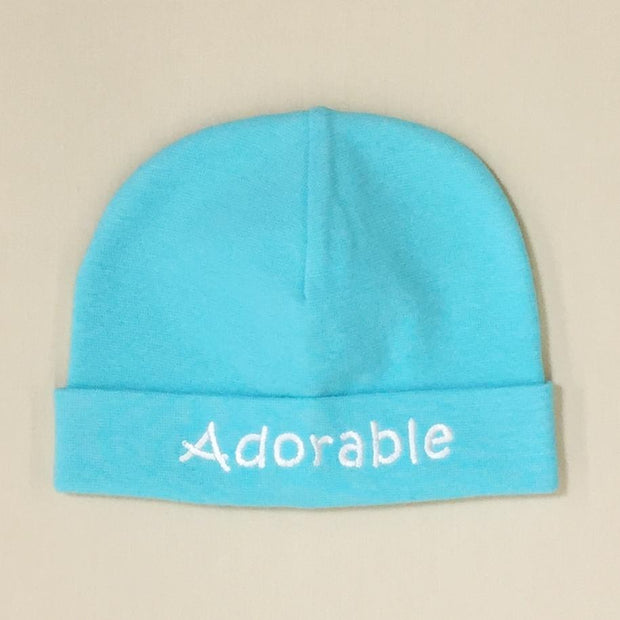Itty Bitty Baby Embroidered Toques (Turquoise)