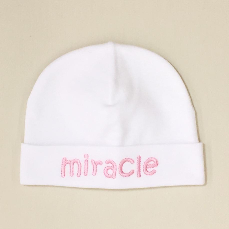 Itty Bitty Baby Embroidered Toques (White)